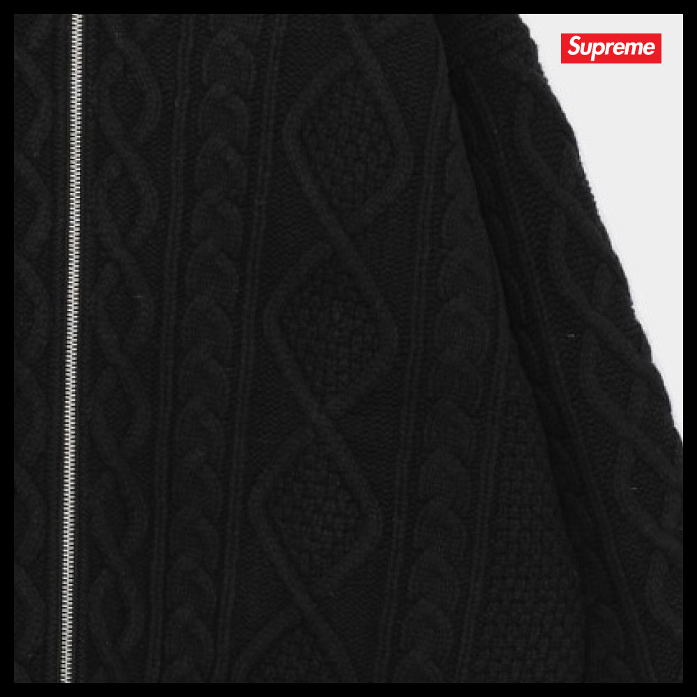 【100%正規品保証 Supreme】 Zip Up Hooded Sweater Knit Jacket