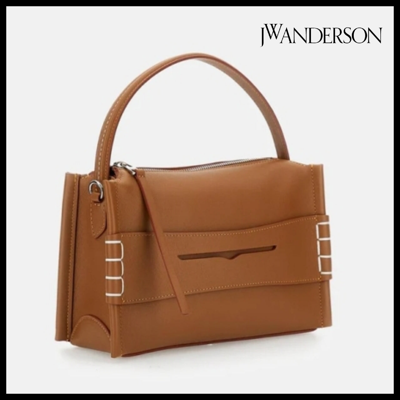 【JW ANDERSON】Brown Tote Bag structured tote
