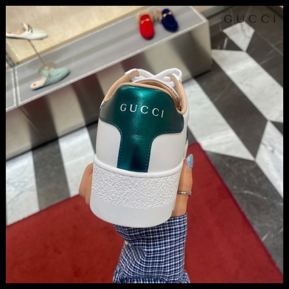 【GUCCI】Ace Bee Embroidered Women’s Sneakers White