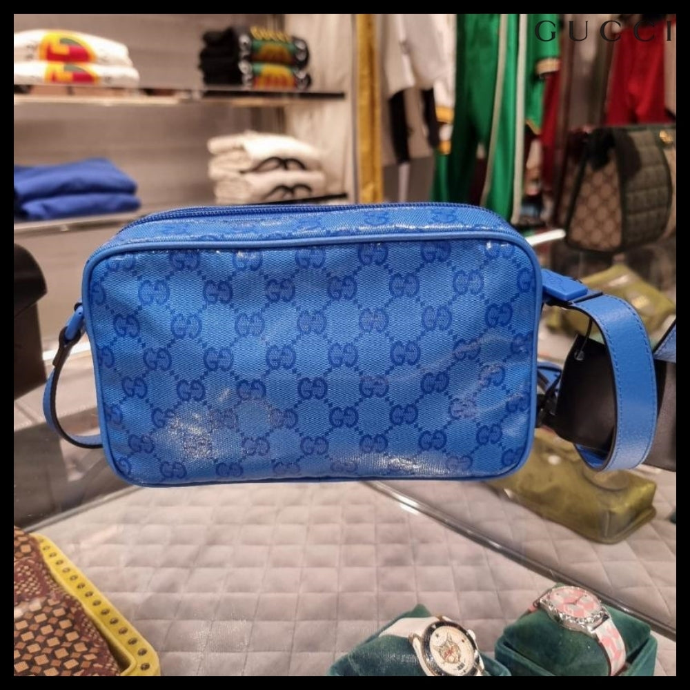 【GUCCI】Men's GG Crystal Canvas Mini Shoulder Crossbody Bag