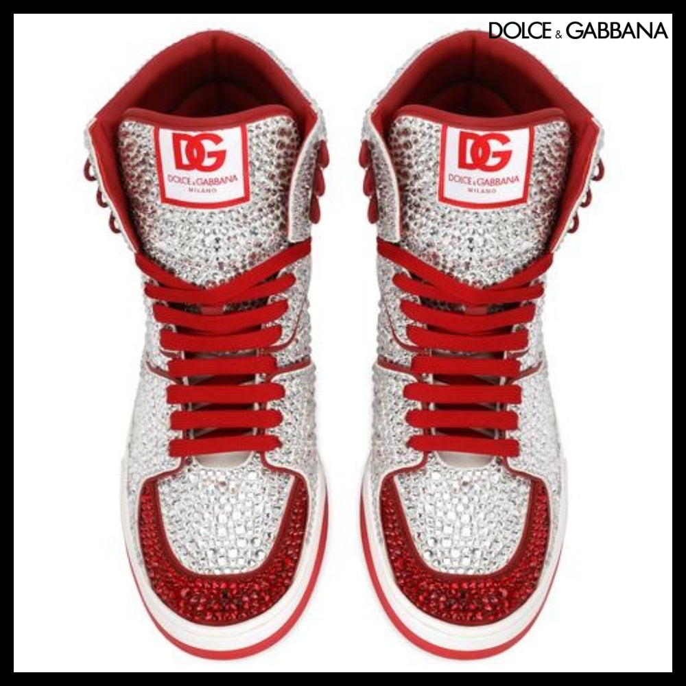 【Dolce & Gabbana】CALFSKIN NEW ROMA HIGH-TOP SNEAKERS
