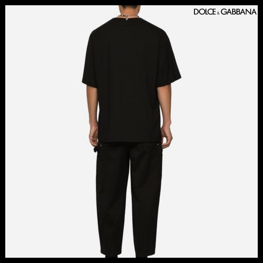 【Dolce&Gabbana】COTTON ROUND NECK T SHIRT DOLCE GABBANA