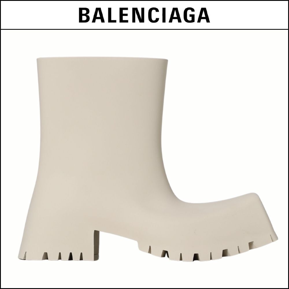 【BALENCIAGA】Trooper Rubber Boots Beige