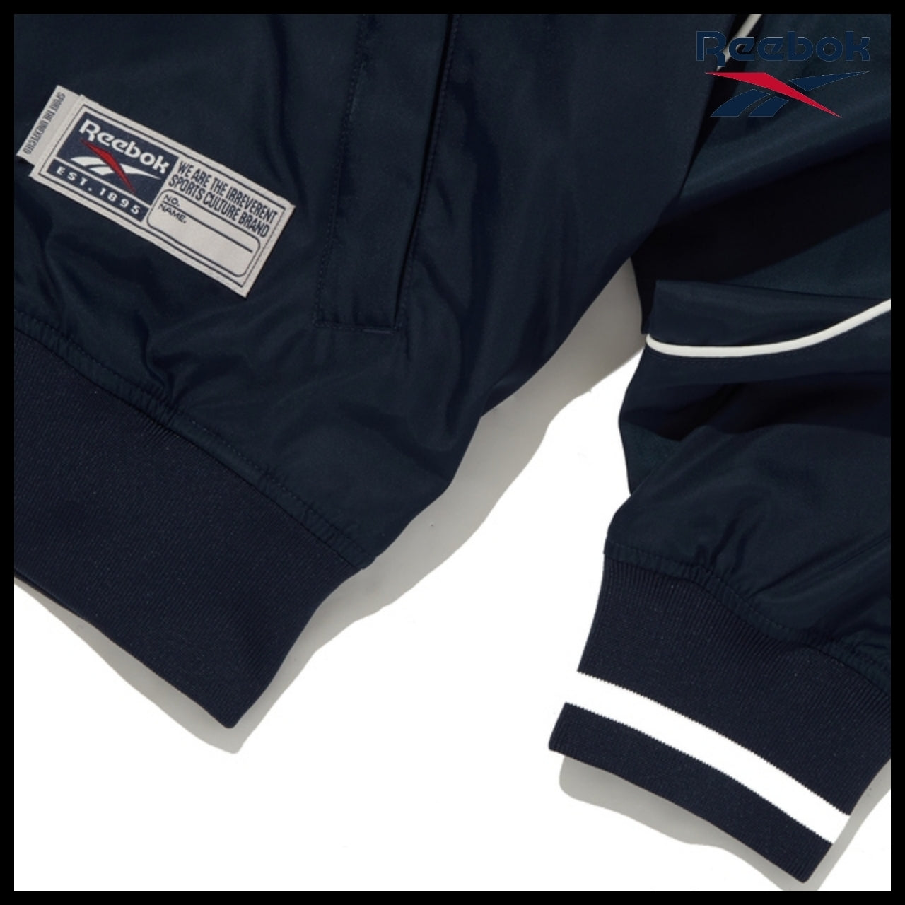 【Reebok】Vector Stadium Varsity Jacket Navy
