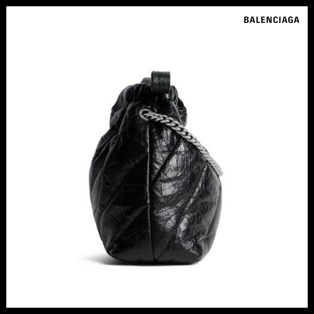 【BALENCIAGA】Crush XS Tote Bag Quilted Black
