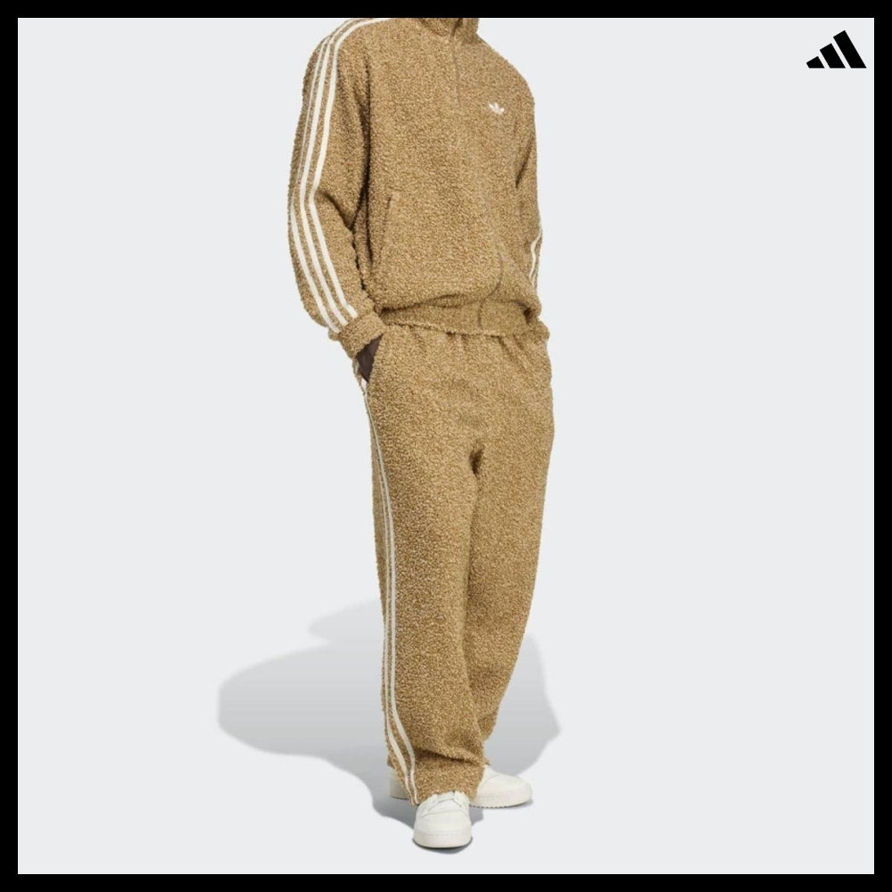 【ADIDAS】Boucle Firebird Brown White Track Pants