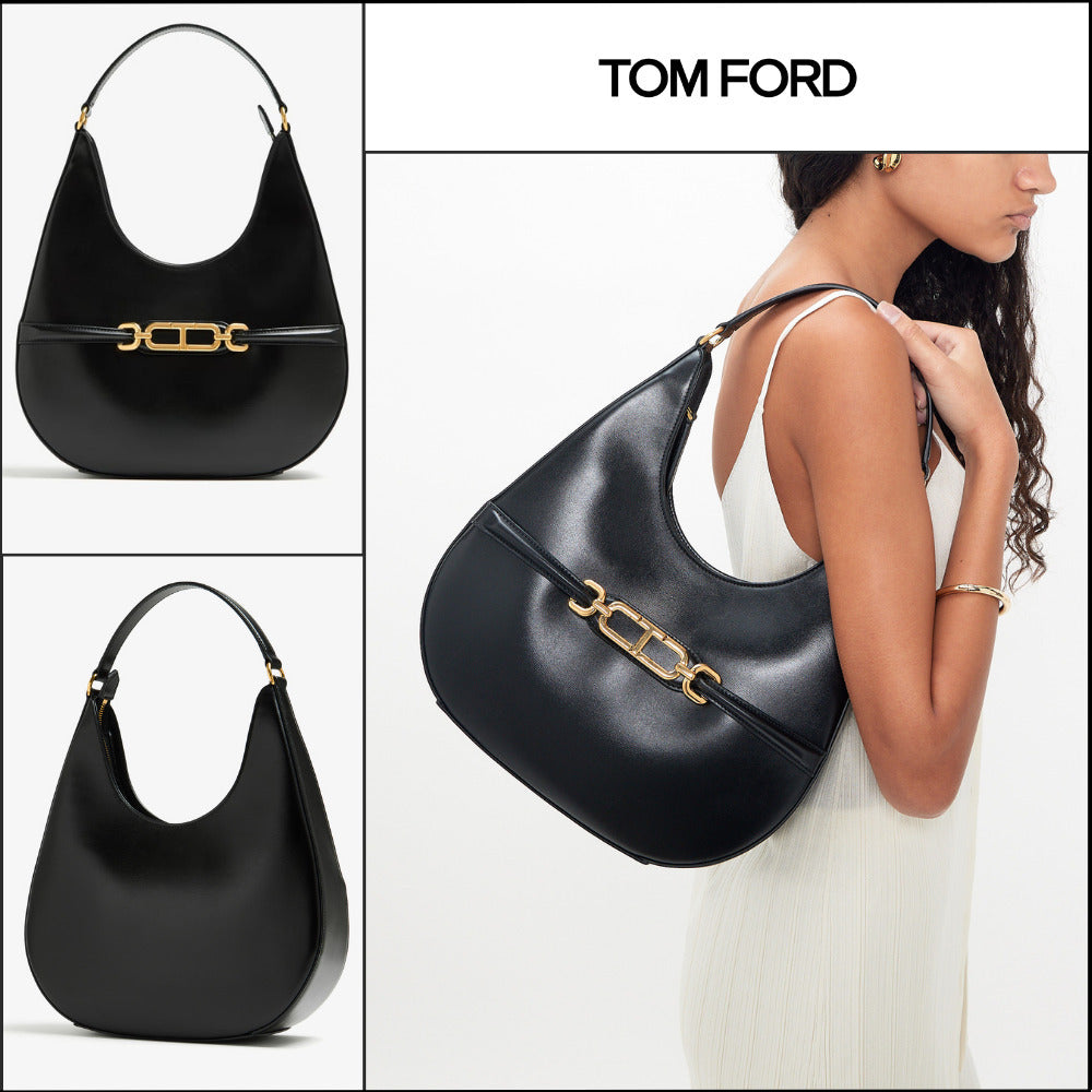 【TOM FORD】SMOOTH LEATHER HOBO BAG