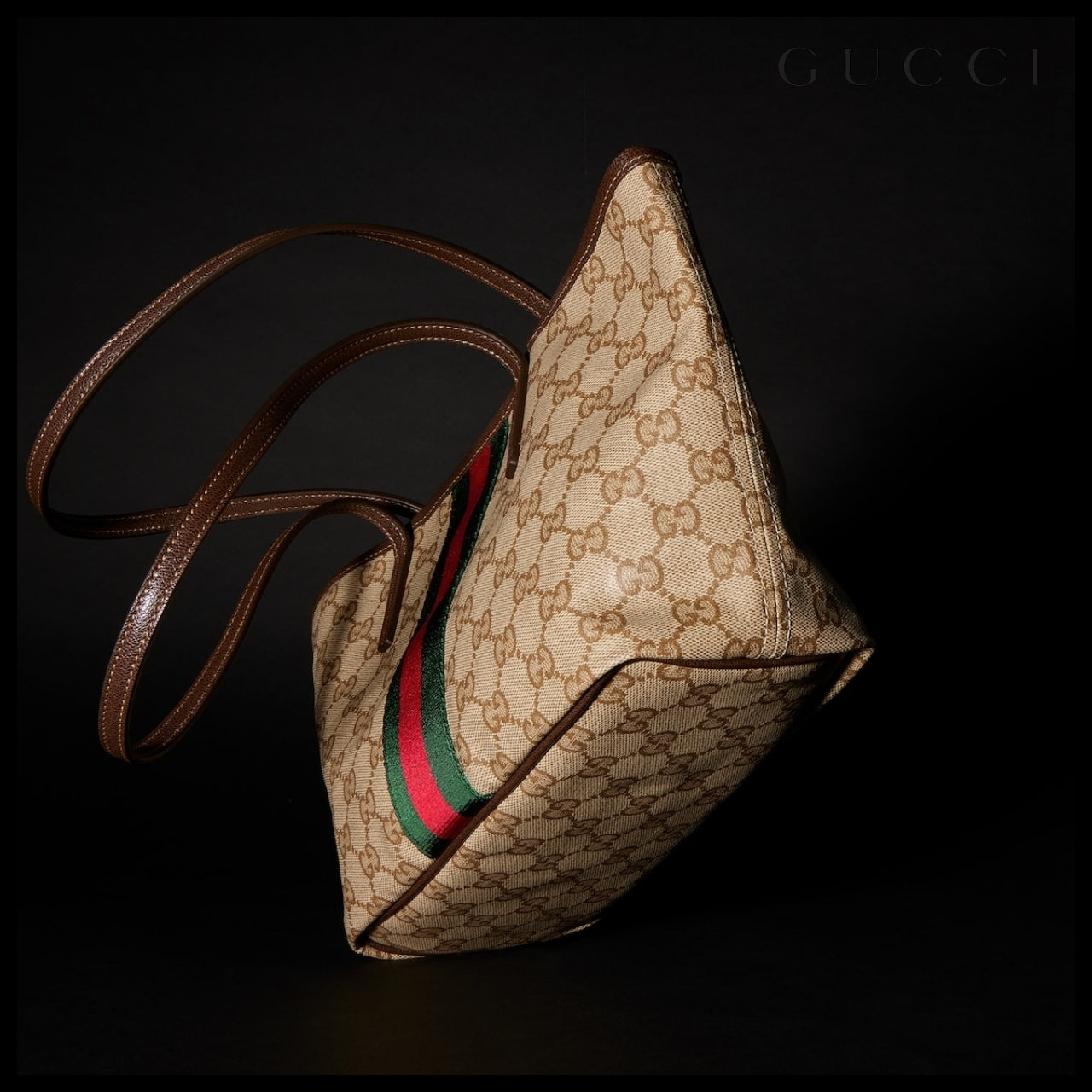 【GUCCI】Web Small Tote Bag