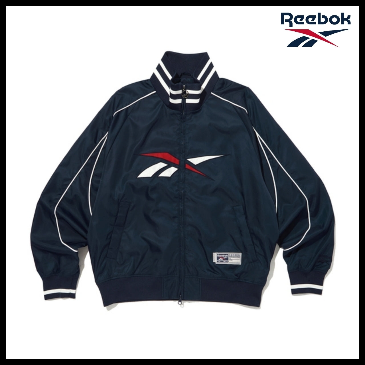 【Reebok】Vector Stadium Varsity Jacket Navy