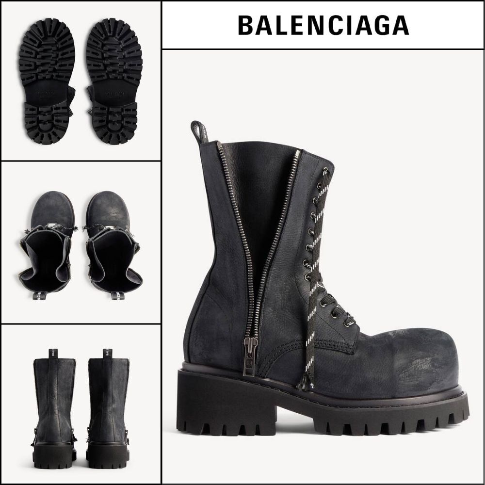 【BALENCIAGA】Stomper Zipper Bootie Black
