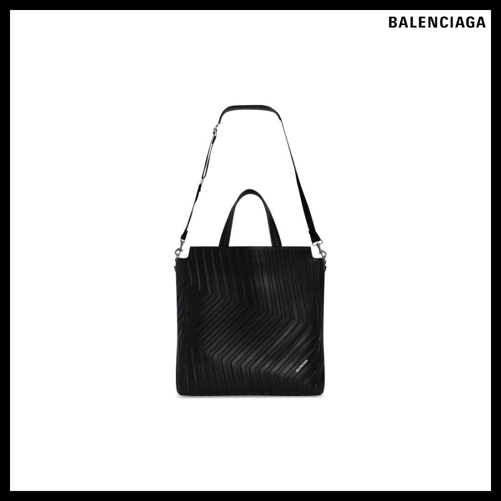 【BALENCIAGA】Car Medium North-South Tote Bag Black