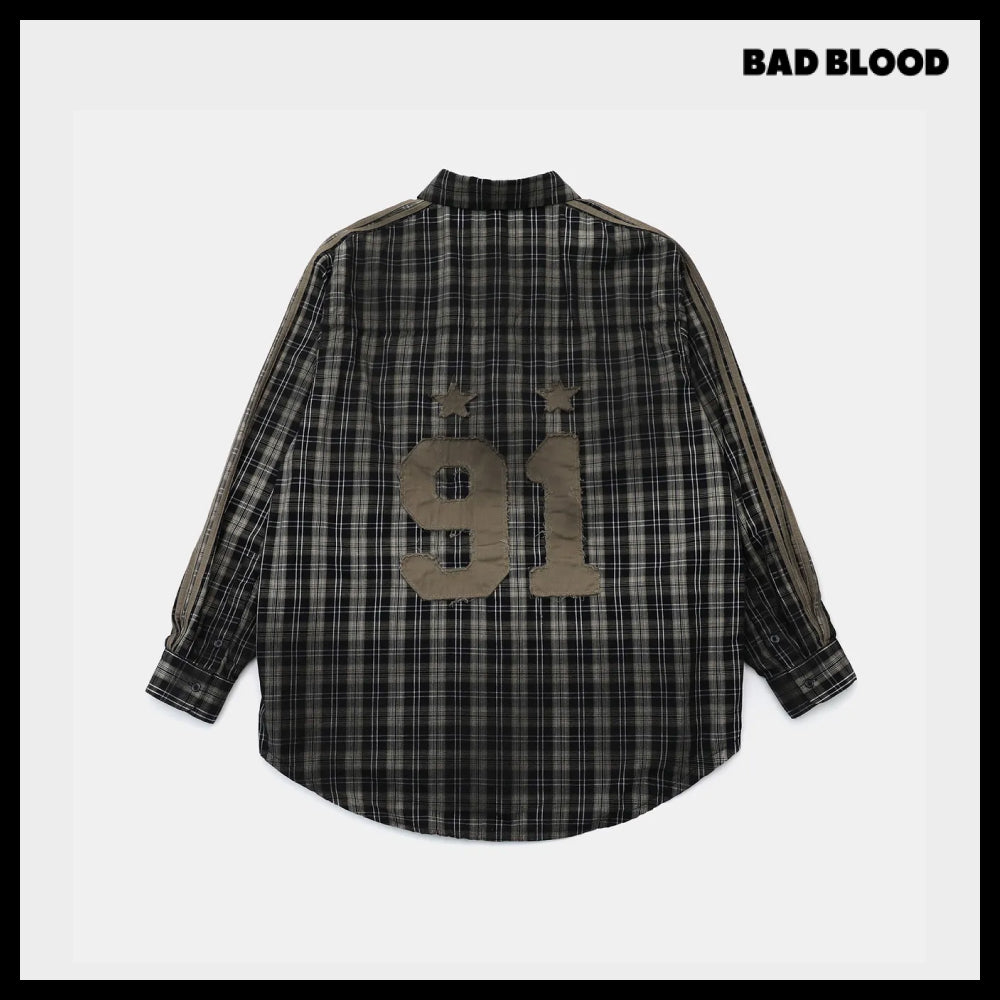 【BADBLOOD】Vintage Billy Check Shirt Large Fit 2colors