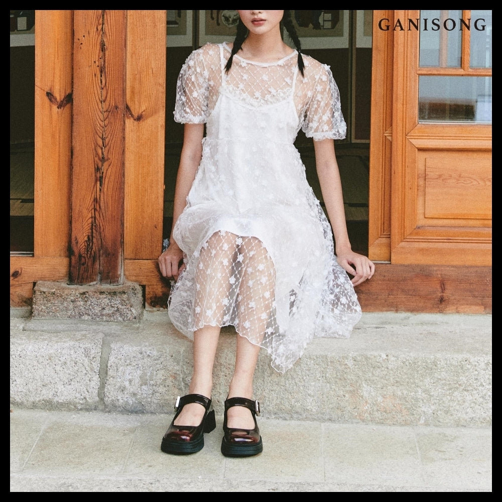【GANISONG】Bridal Twinkle Fairy Dress White