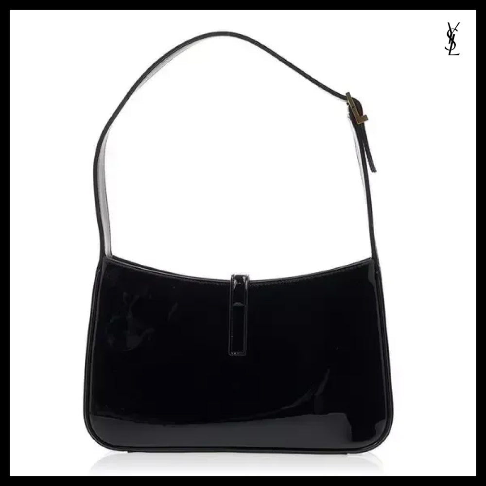 【SAINT LAURENT】Women's LE 5 A 7 Shiny Hobo Bag