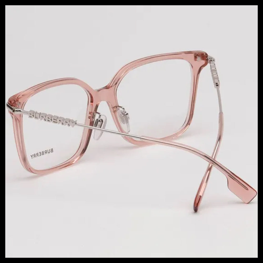 【Burberry】Clear Rose Transparent Horn-Rimmed Eyeglasses