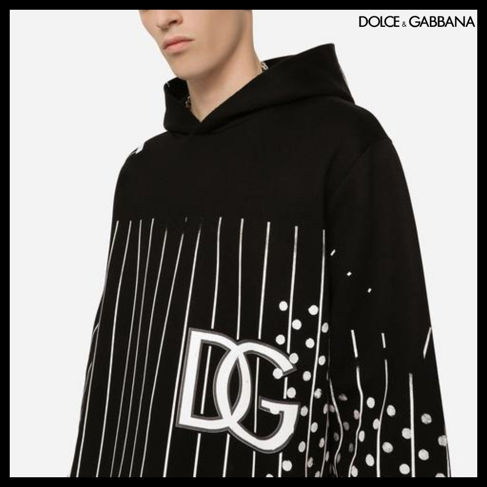 【Dolce&Gabbana】PRINTED TECHNICAL JERSEY HOODIE