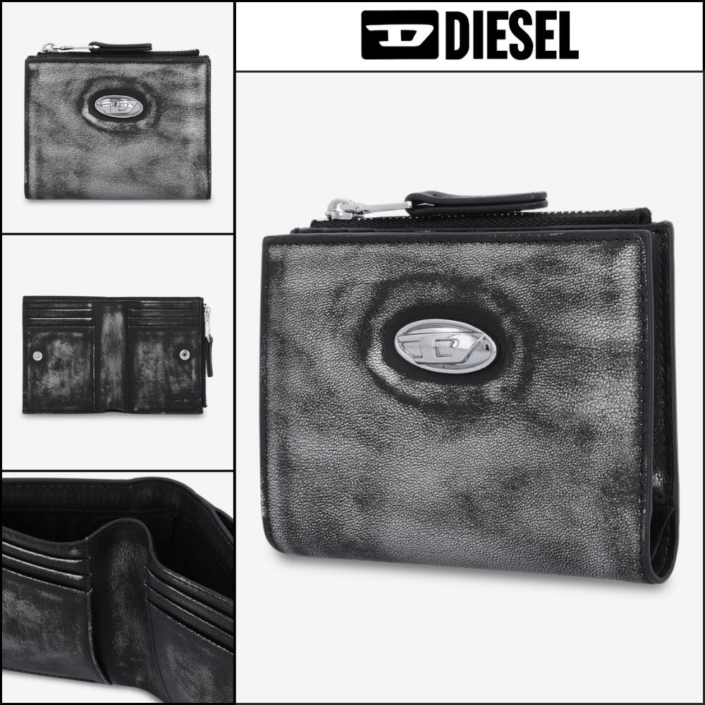 【DIESEL】Play Bifold II Wallet Black Silver