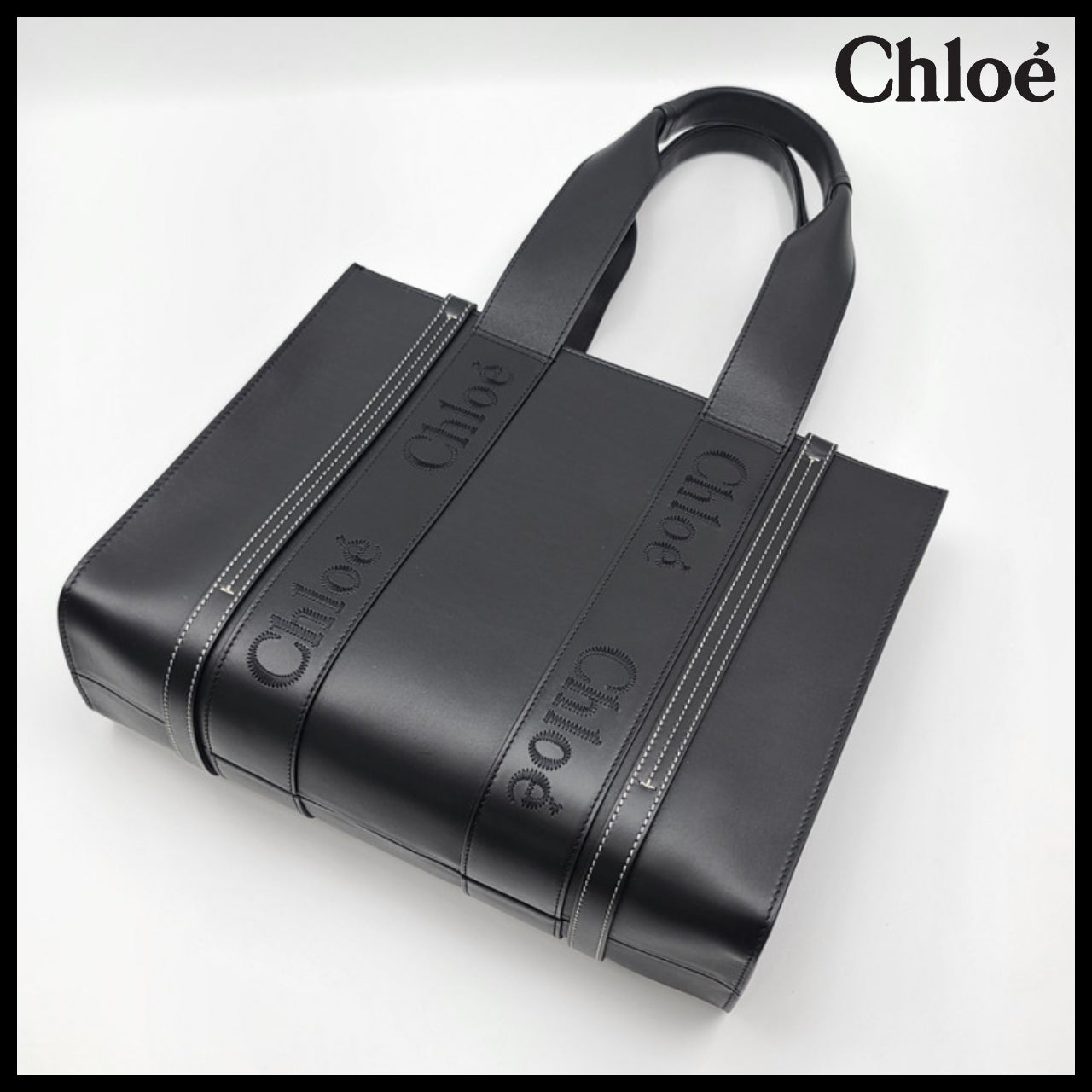 【Chloe】Woody Medium Tote Bag Black