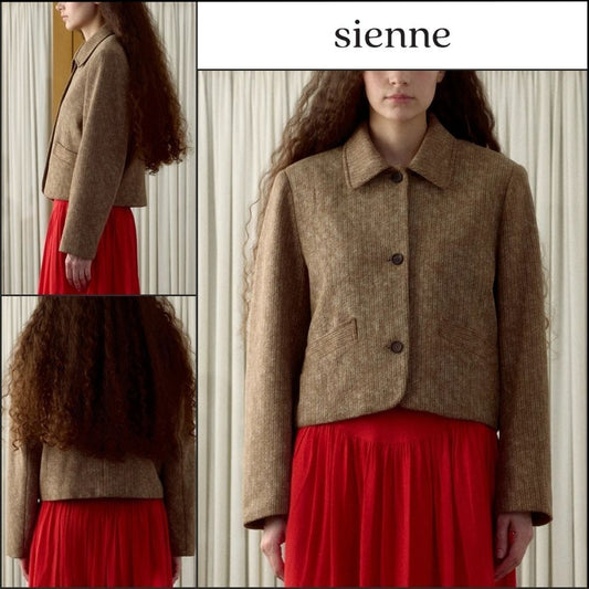 【SIENNE】German Knitted Jacket Brown