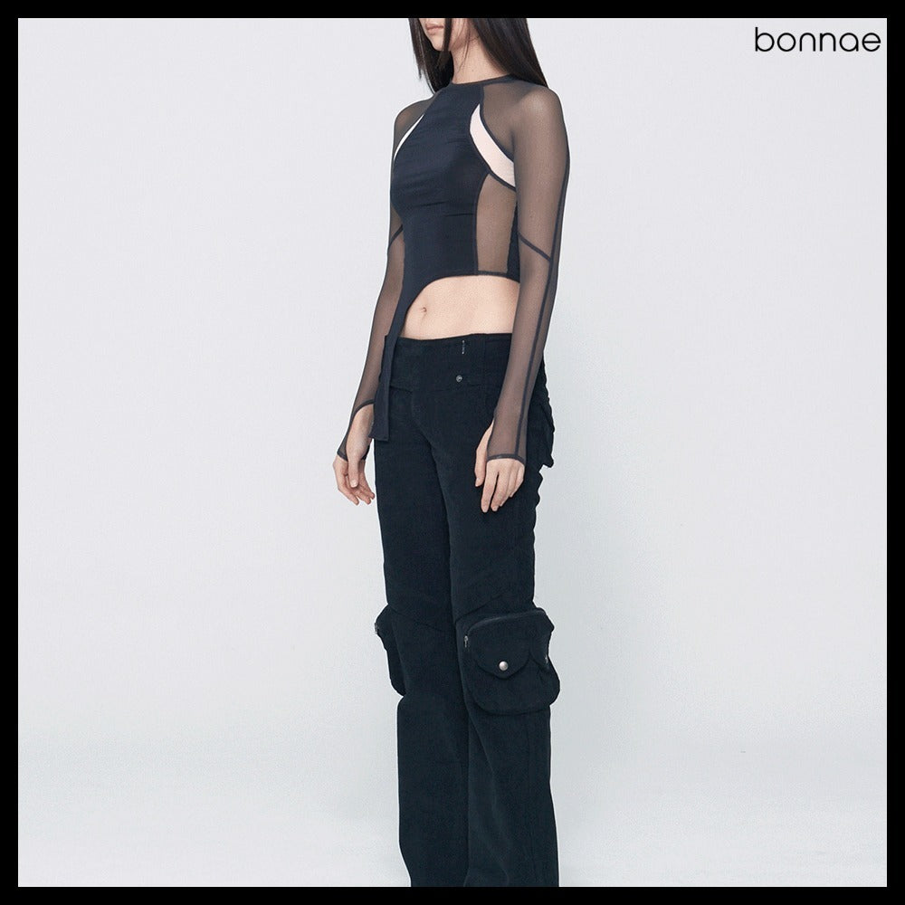 【Bonnae】Women's Mesh Top 2Colors