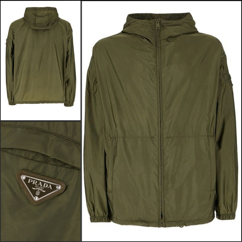 【PRADA】Triangle Logo Re-Nylon Hooded Jacket