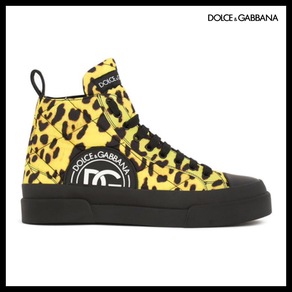 【Dolce & Gabbana】QUILTED PORTOFINO LIGHT HIGH-TOP SNEAKERS