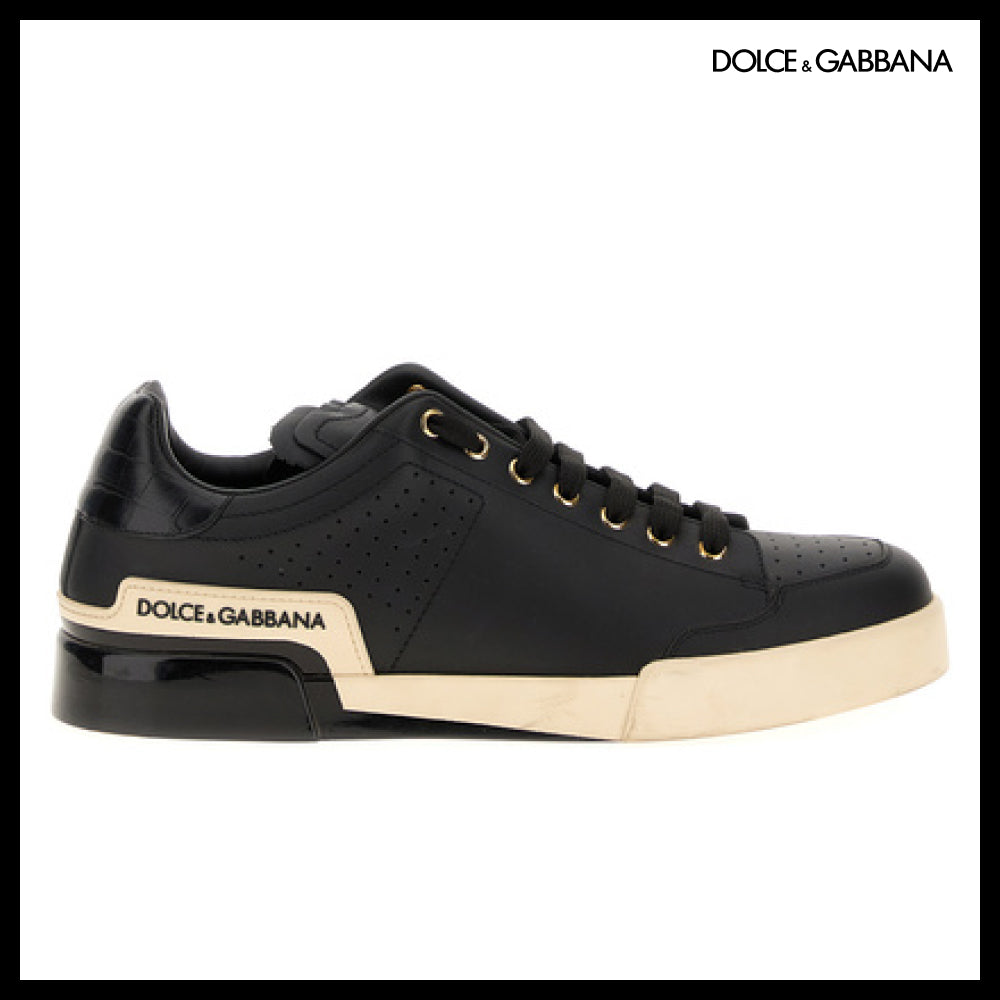 【Dolce & Gabbana】CALFSKIN NAPPA PORTOFINO SNEAKERS WITH