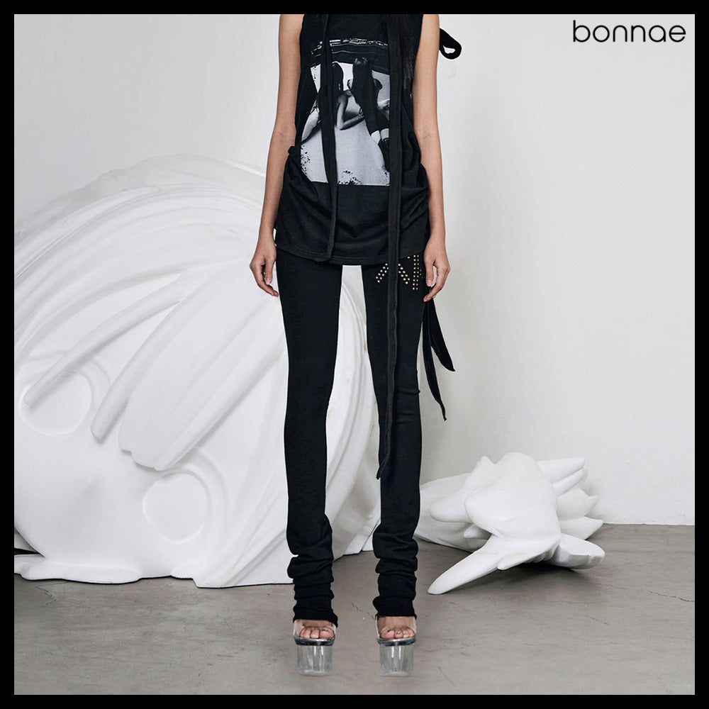 【Bonnae】Stacked Leggings 2Colors