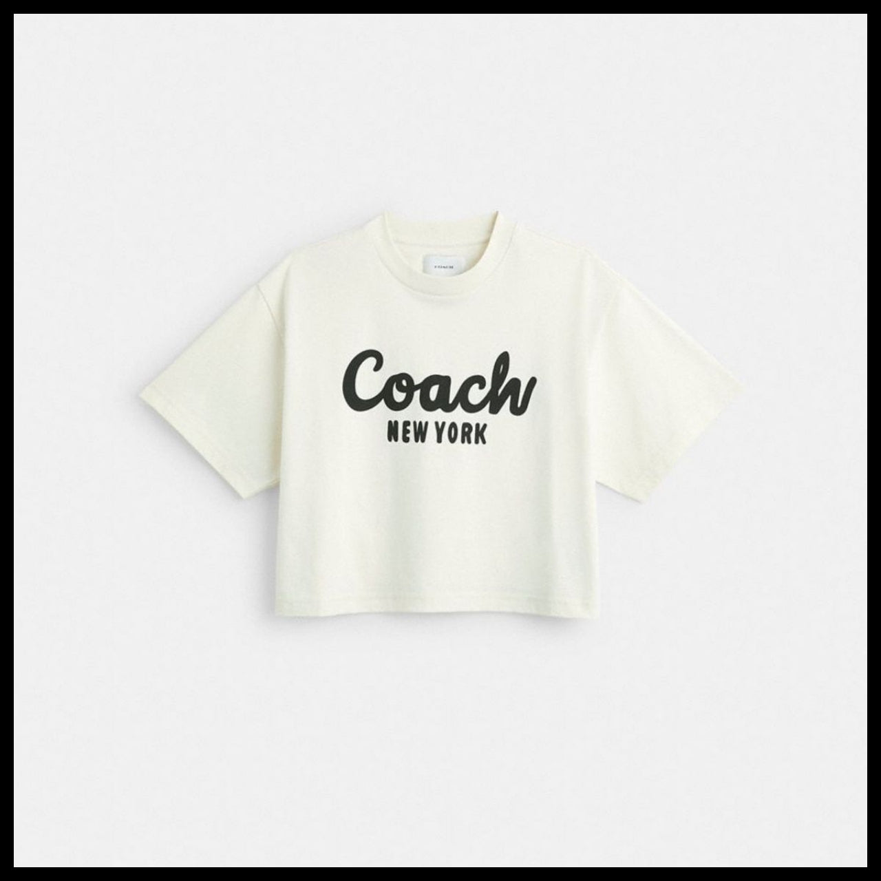 【Coach】Cursive Signature Cropped T-Shirt