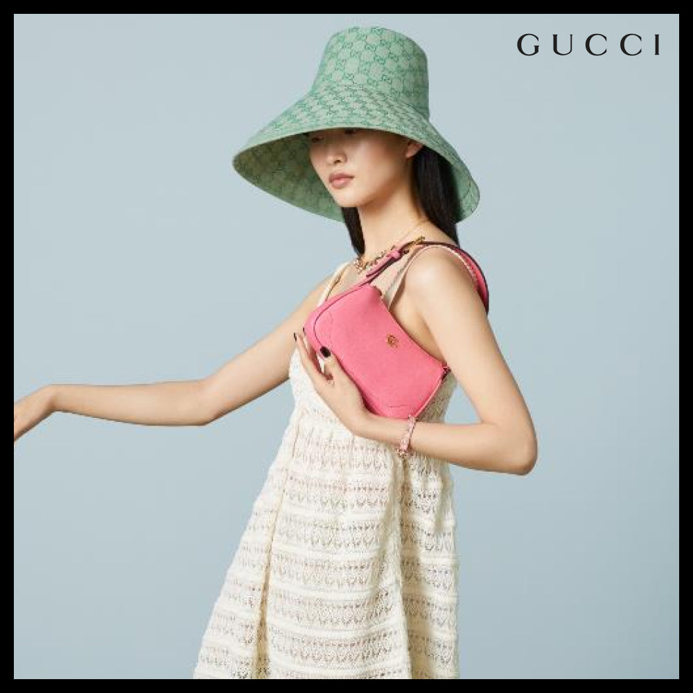 【GUCCI 】GG Aphrodite Soft Goat Shoulder Bag RHODAMINE PINK