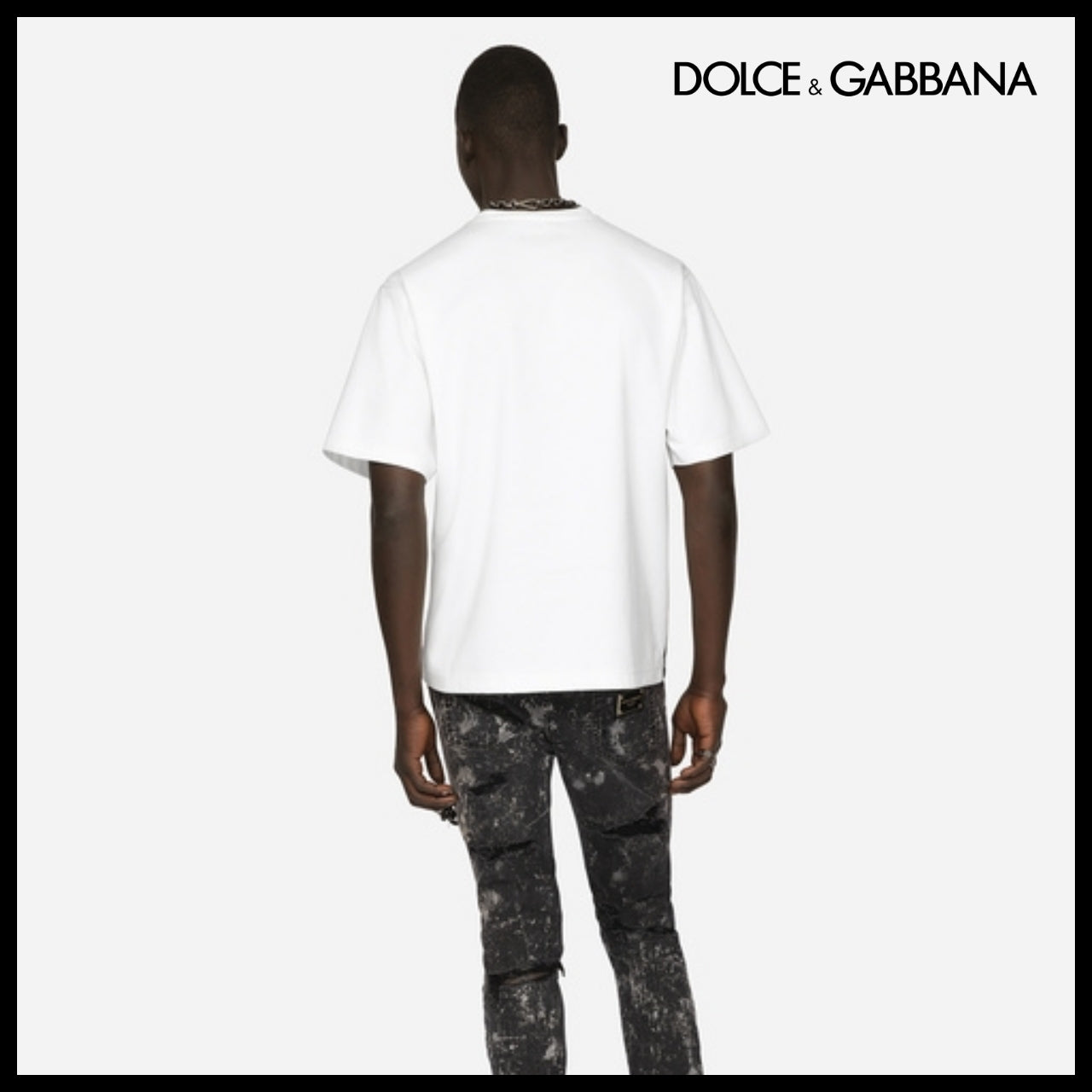 【Dolce & Gabbana】COTTON T-SHIRT WITH BANDANNA PRINT