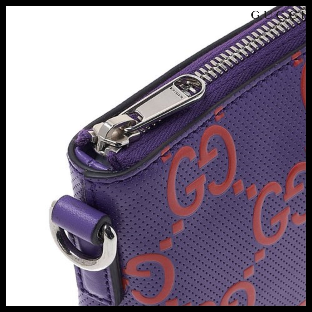 【GUCCI 】Tennis 20 GG Embossed Two-Tone Messenger Bag
