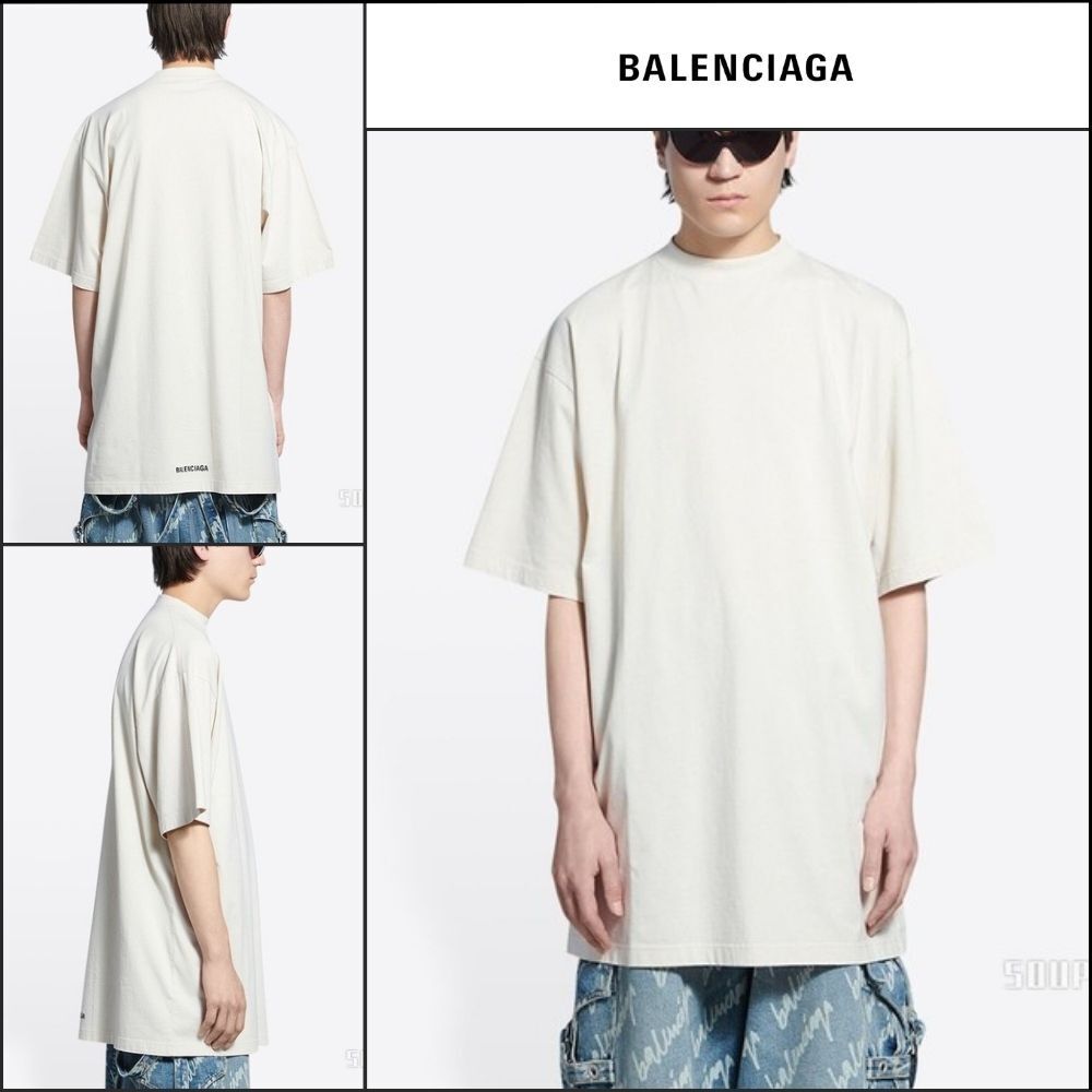【BALENCIAGA】Back Hem Long T-Shirt Boxy Fit