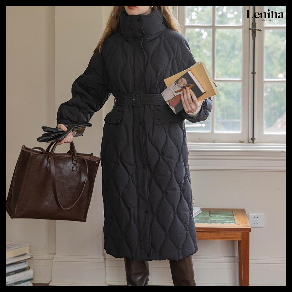 【LENINA】MARTHA Stand Collar Long Down Padding