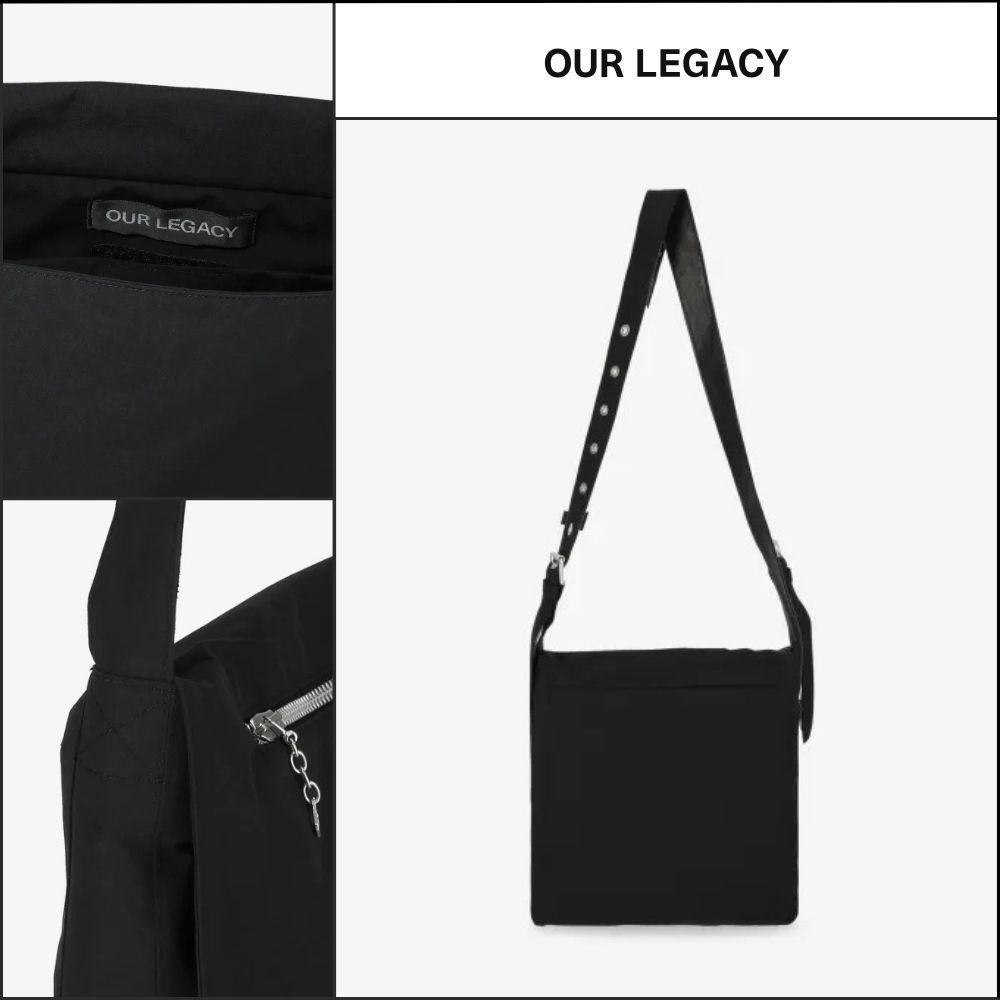 【OUR LEGACY】Slim Satchel Shoulder Bag Black