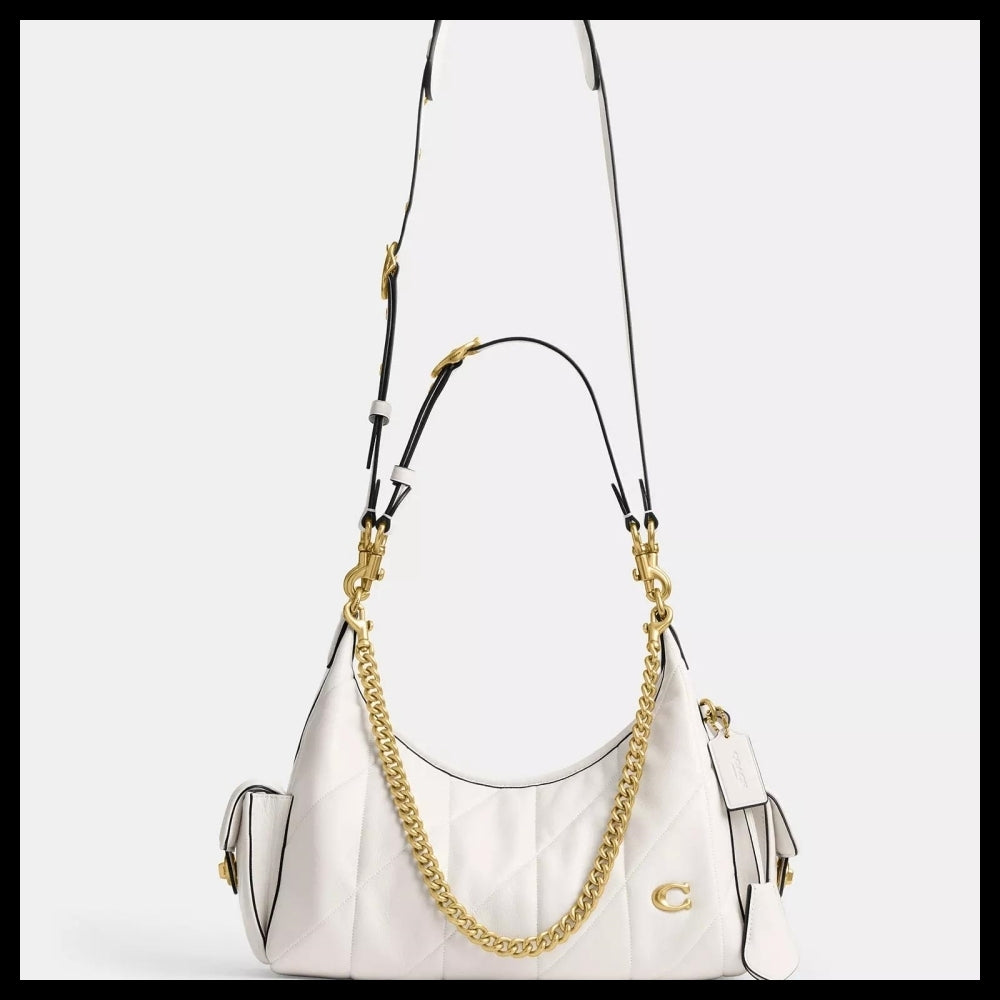 【Coach】Pocket Juliet Bag 30 With Quilting Chalk
