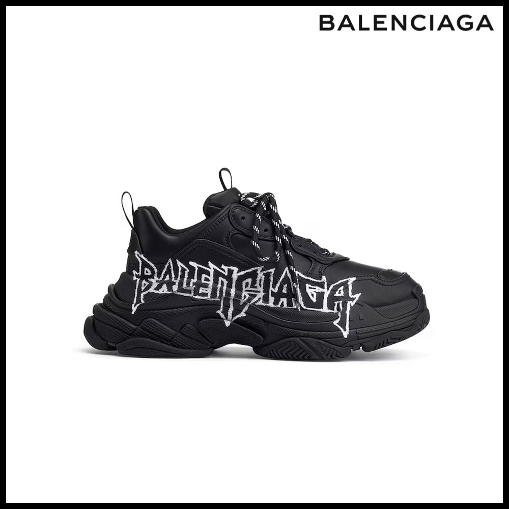 【BALENCIAGA】Triple S Sneaker DIY Metal Black