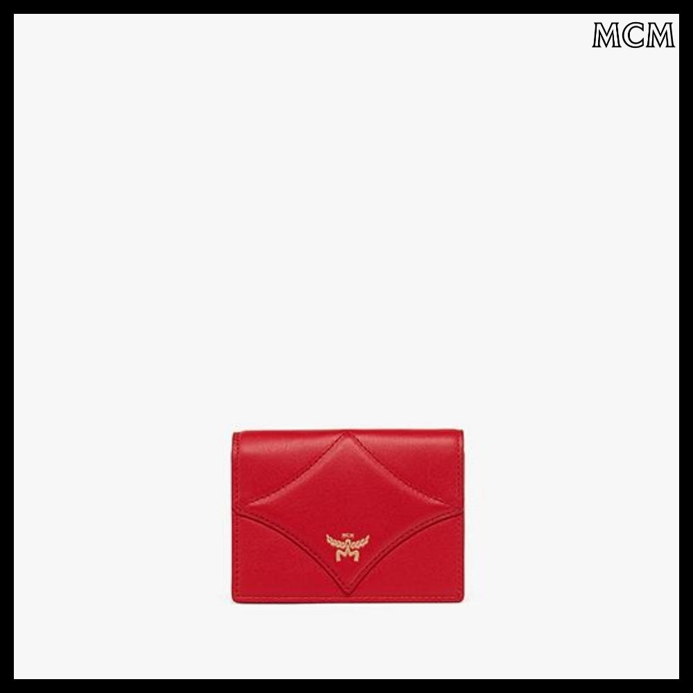 【MCM】Calf leather diamond wallet