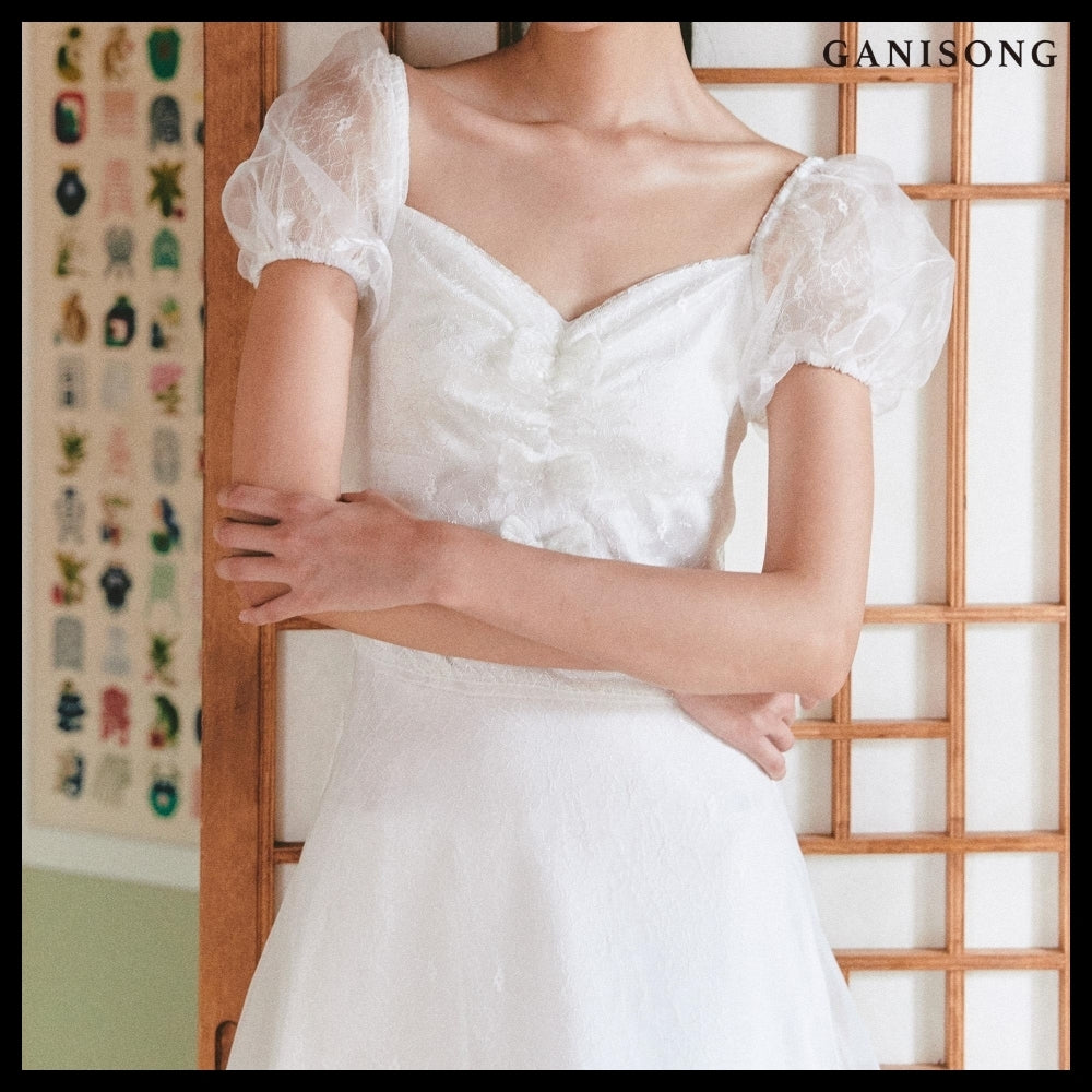 【GANISONG】Bridal Celia Dress White