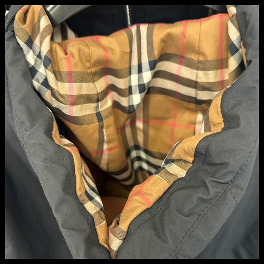 【BURBERRY】MEDLEY Drawstring Cotton Hooded Jacket Black