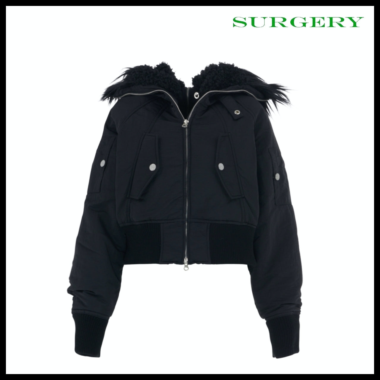 【SURGERY】Back-Forth Crop N2B Jumper Black