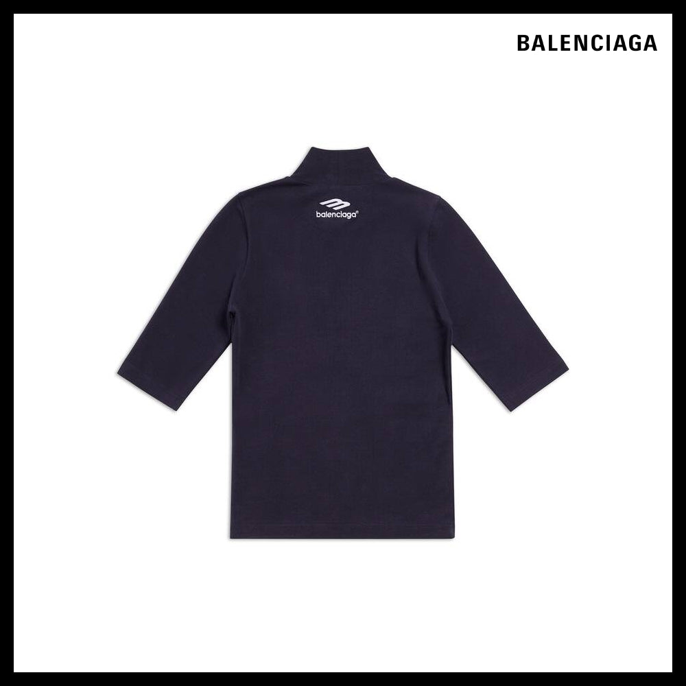 【BALENCIAGA】3B Sports Icon Fitted Long Sleeve Turtleneck