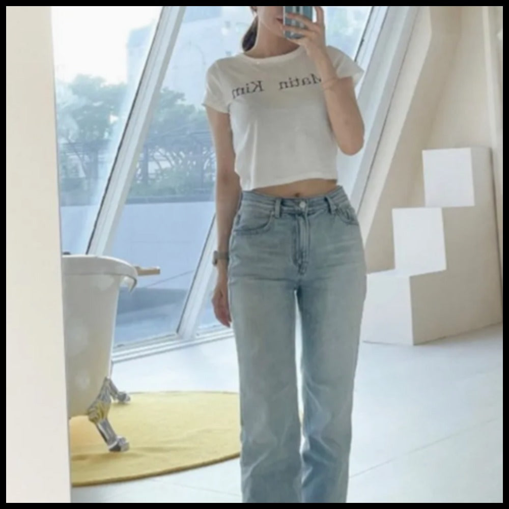 【Matin Kim】MATIN LOGO CROP TOP 2 Colors