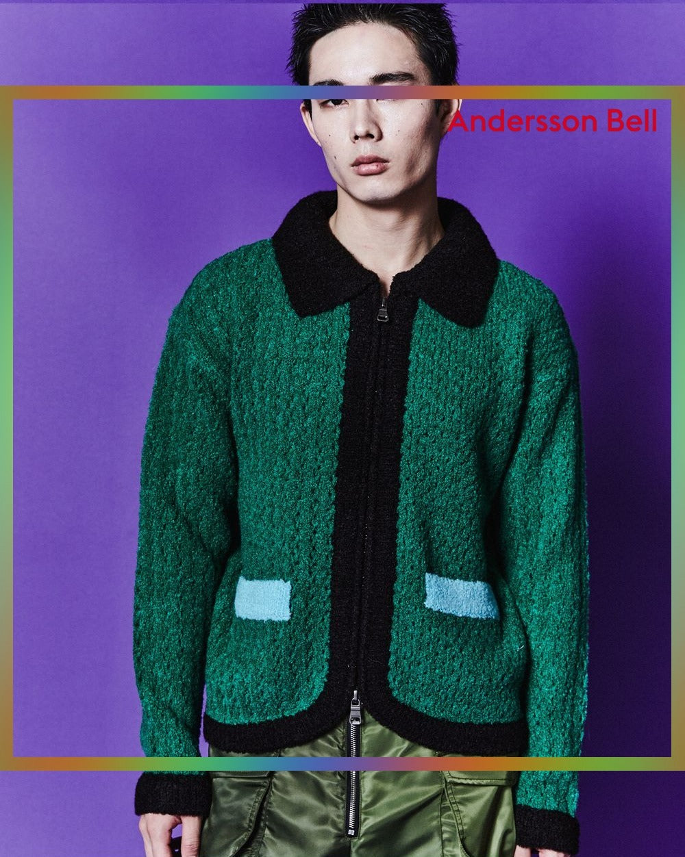 【ANDERSSON BELL】エラス・カラーブロックカーディガン 2COLORS