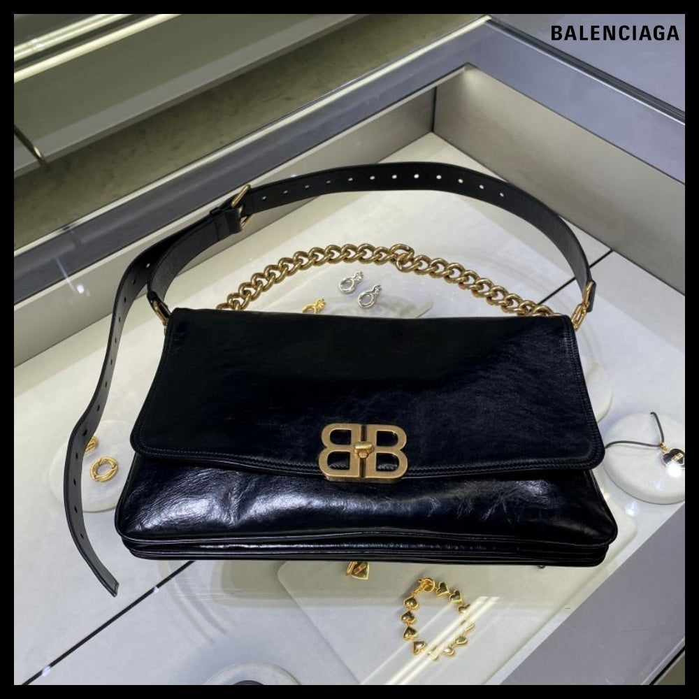 【BALENCIAGA】BB Soft Flap Bag L Black
