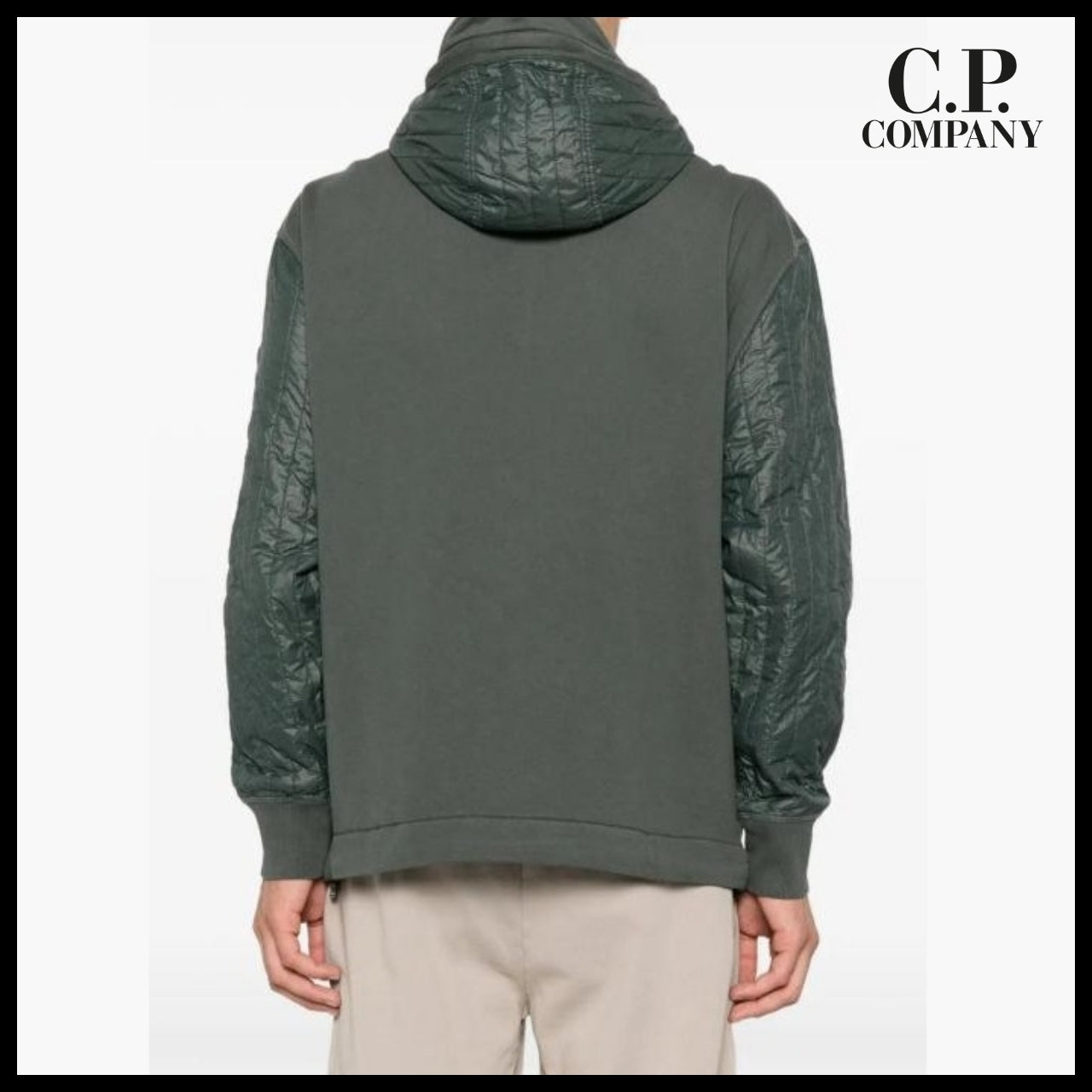 【CP COMPANY】Diagonal Raised Fleece Hooded Sweatshirt