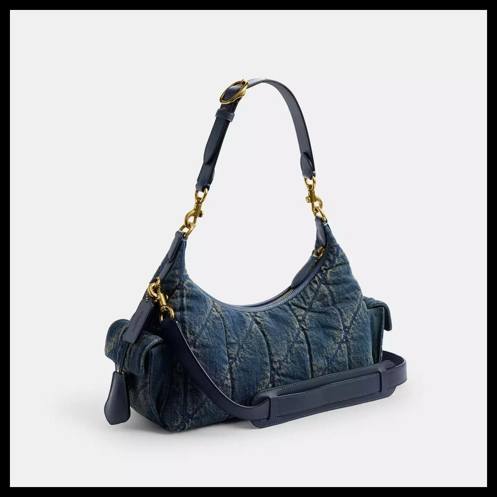 【Coach】Pocket Juliet Bag 30 In Regenerative Cotton Denim