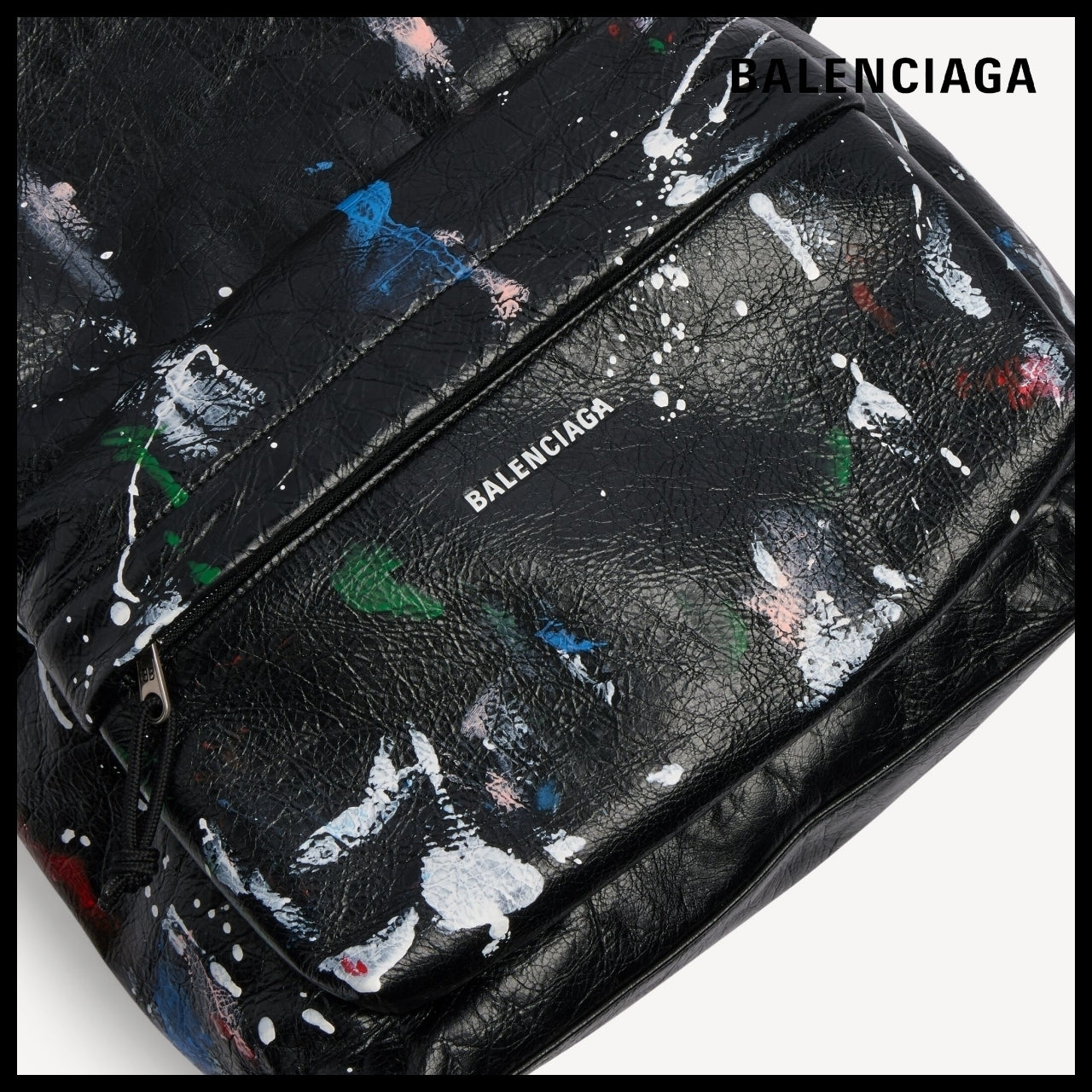 【BALENCIAGA】Explorer Backpack Khaki Black Multicolor