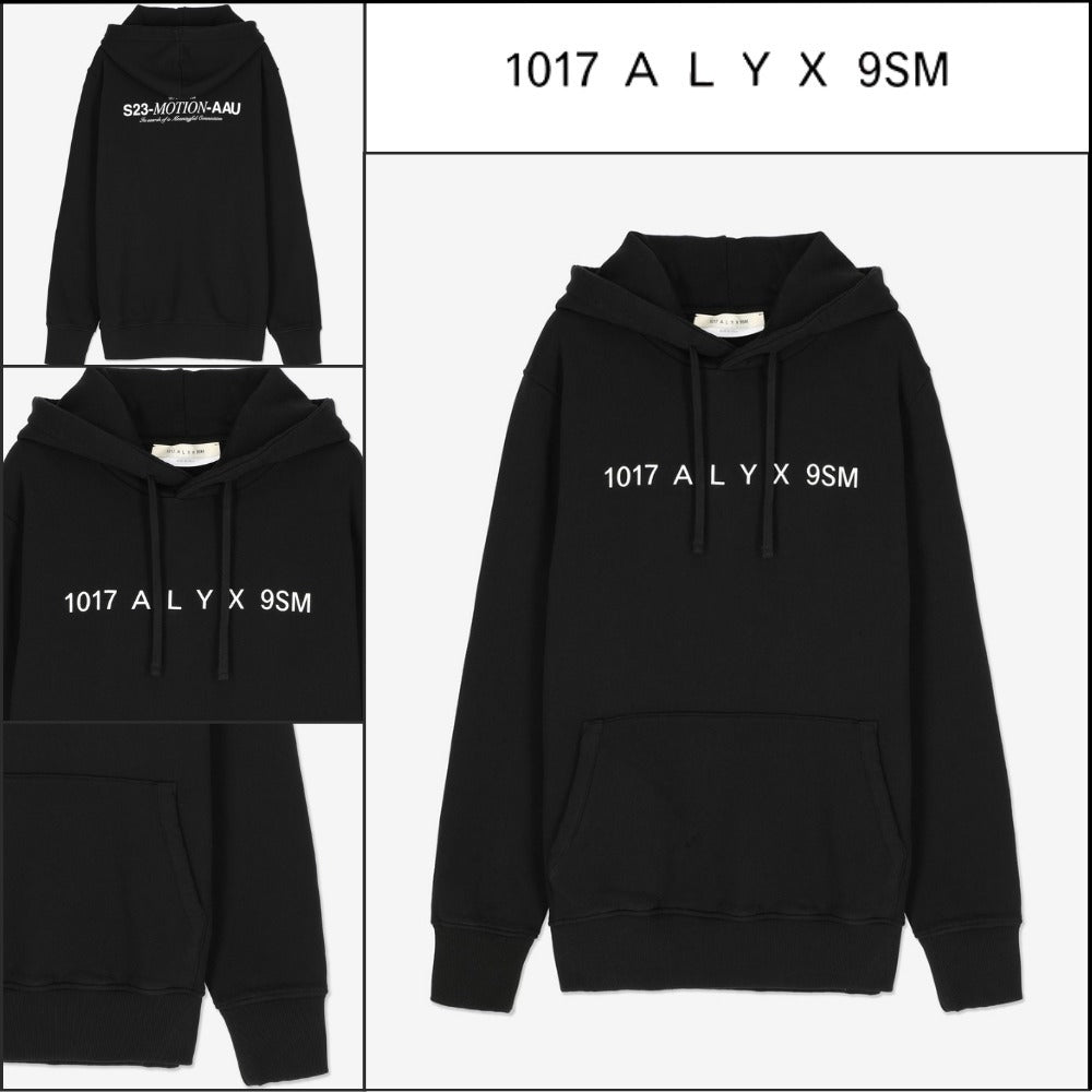 【ALYX】フロント ロゴ フーディー ブラック