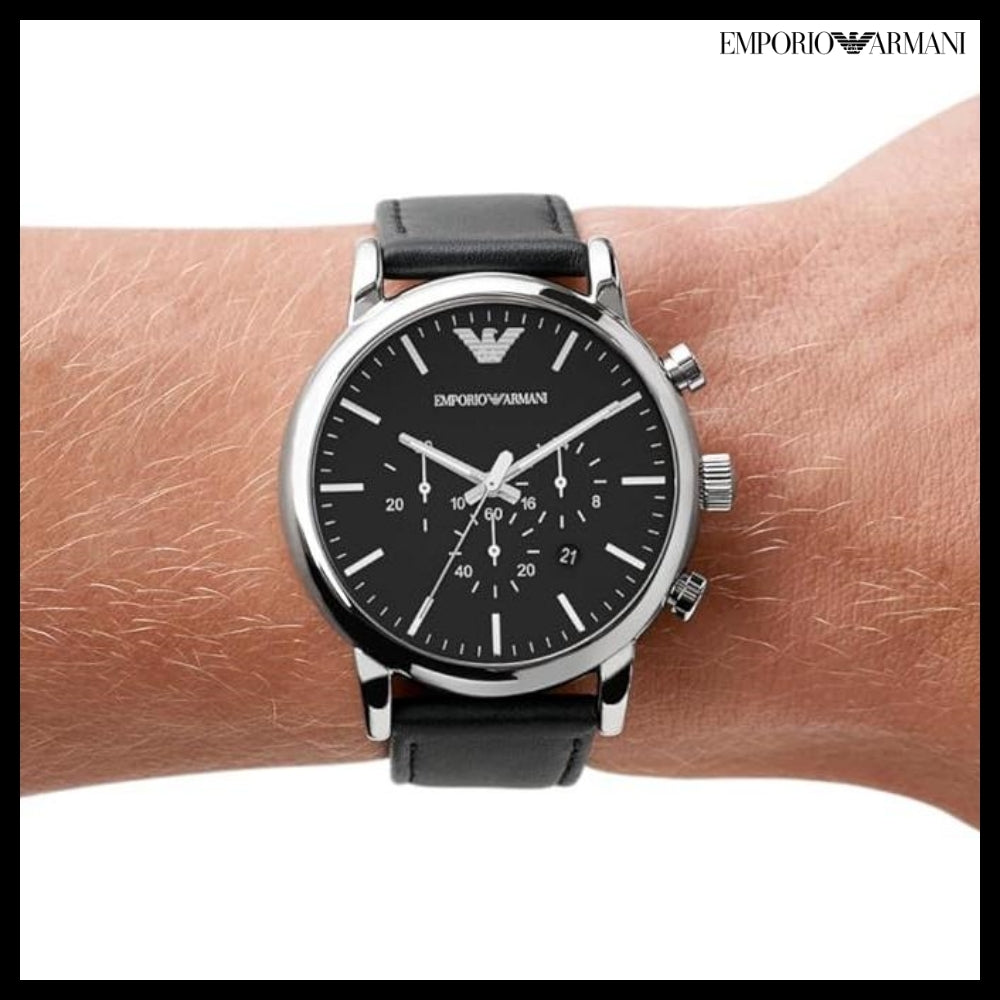 【EMPORIO ARMANI】Classic Chronograph Dial Watch